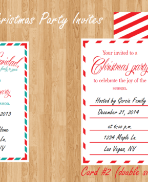 Printable Spanglish Christmas Party Invites
